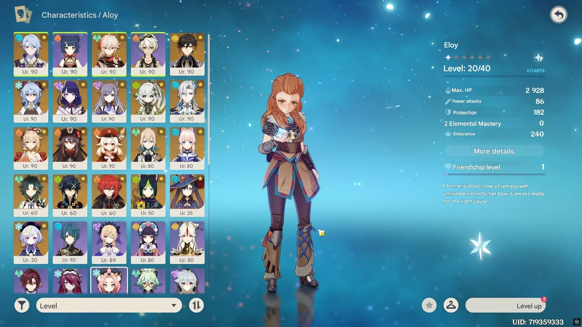 GI1113 High AR 58 Account with Neuvillette, Raiden, Kazuha C1, Nahida, Zhongli, Ganyu, Hu Tao, Yoimiya, Ayato, Klee, Kokomi 